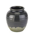 Seville Collection Navy Squat Vase – Handcrafted Glazed Ceramic