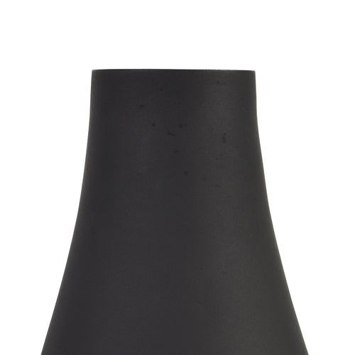 Black Tapered Glass Vase – Handcrafted Matte Finish