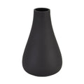 Black Tapered Glass Vase – Handcrafted Matte Finish