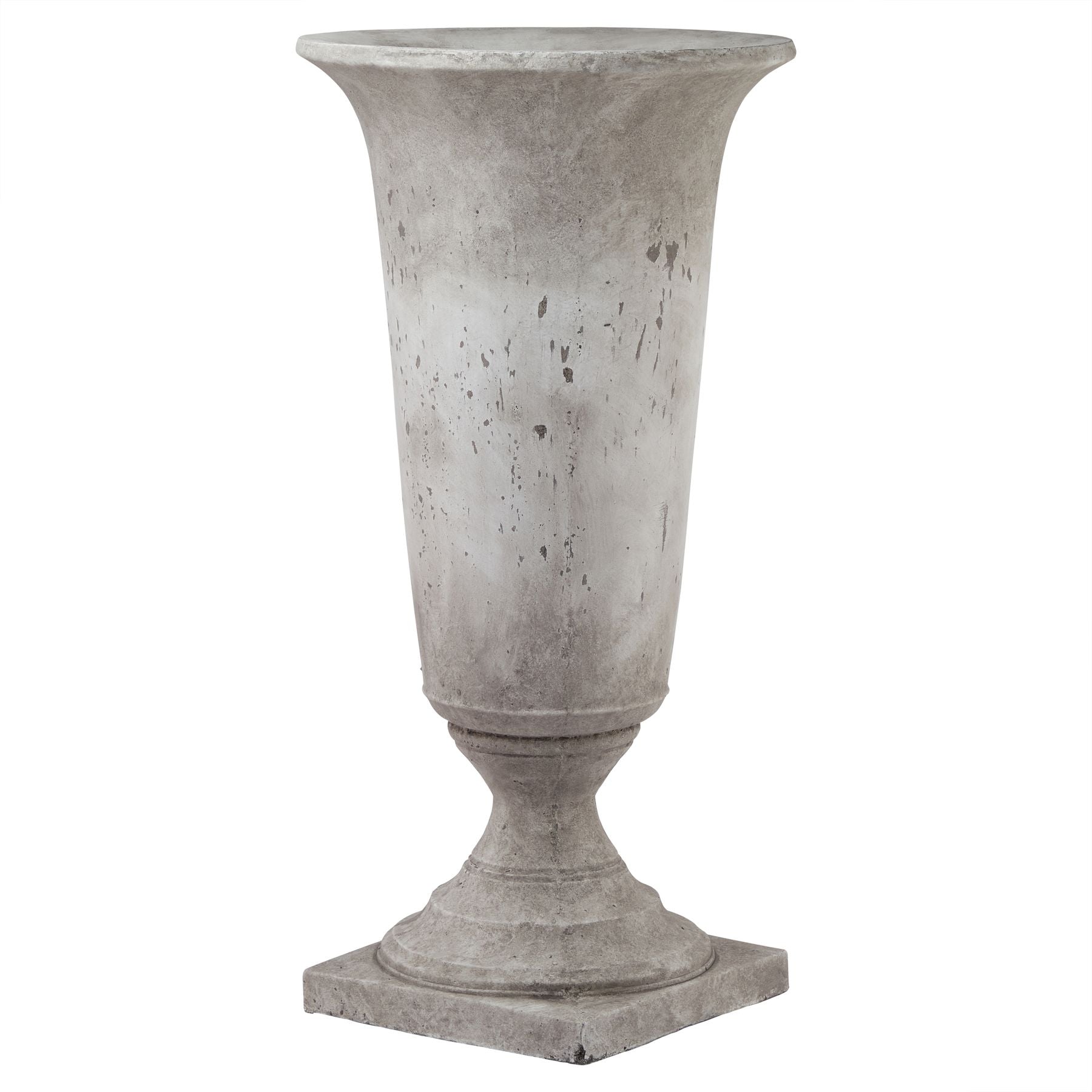 Tall Stone Effect Urn Planter – Sculptural Decorative Vase for Faux Florals