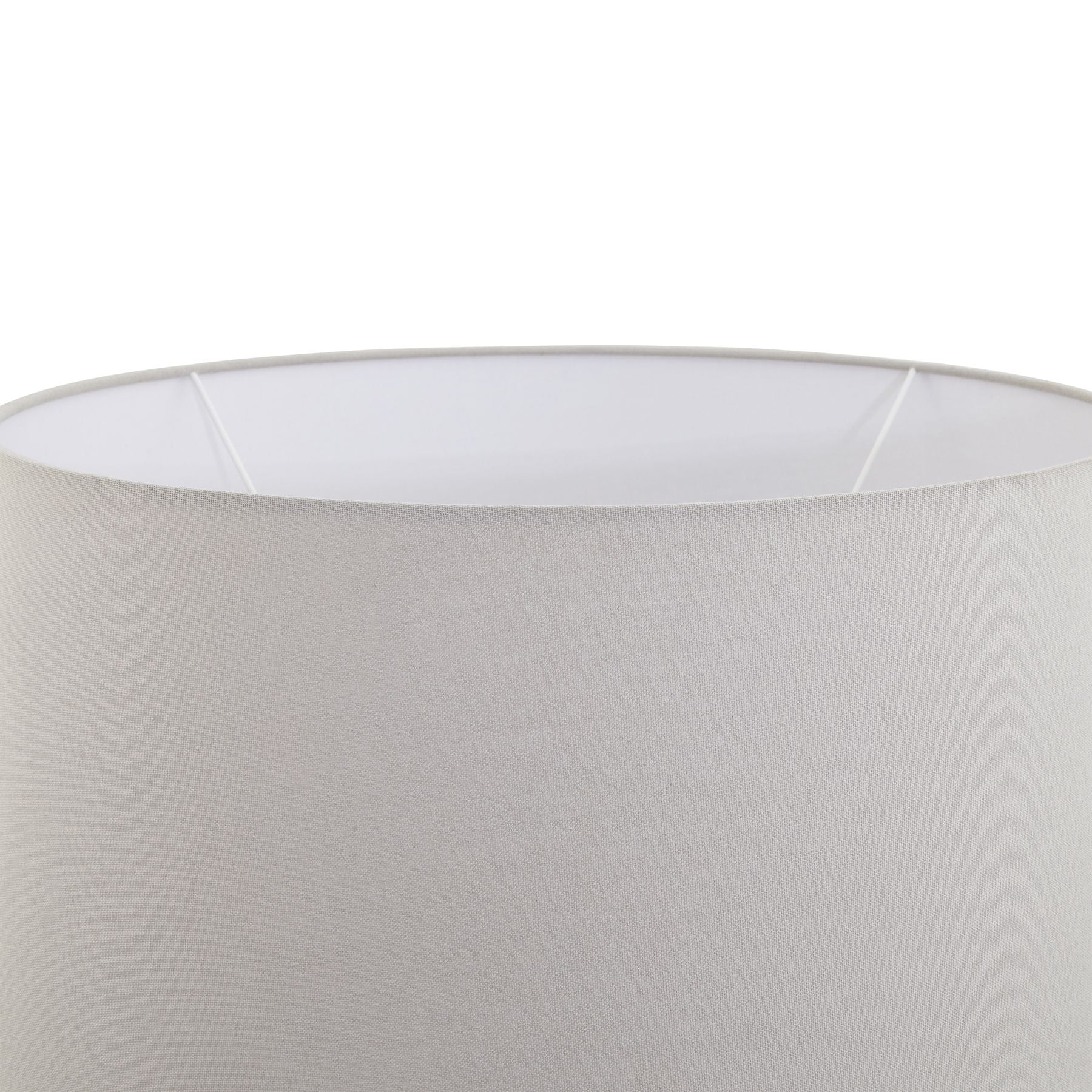 Tiber Large Stone Ceramic Lamp with Grey Shade – 54cm Rustic Modern Lighting
