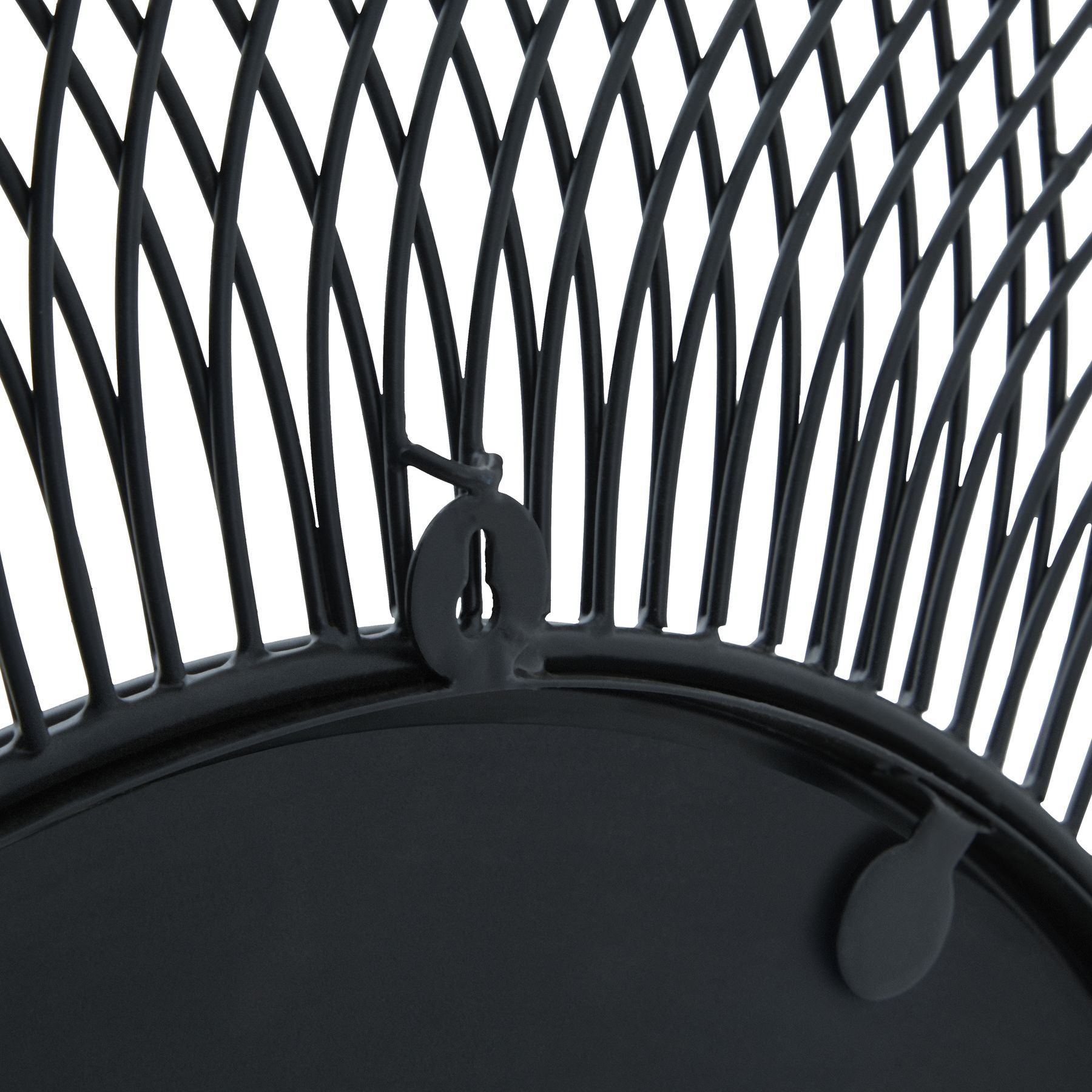 Rio Black Large Wire Mirror 109cm Metal framework sculptural dimension