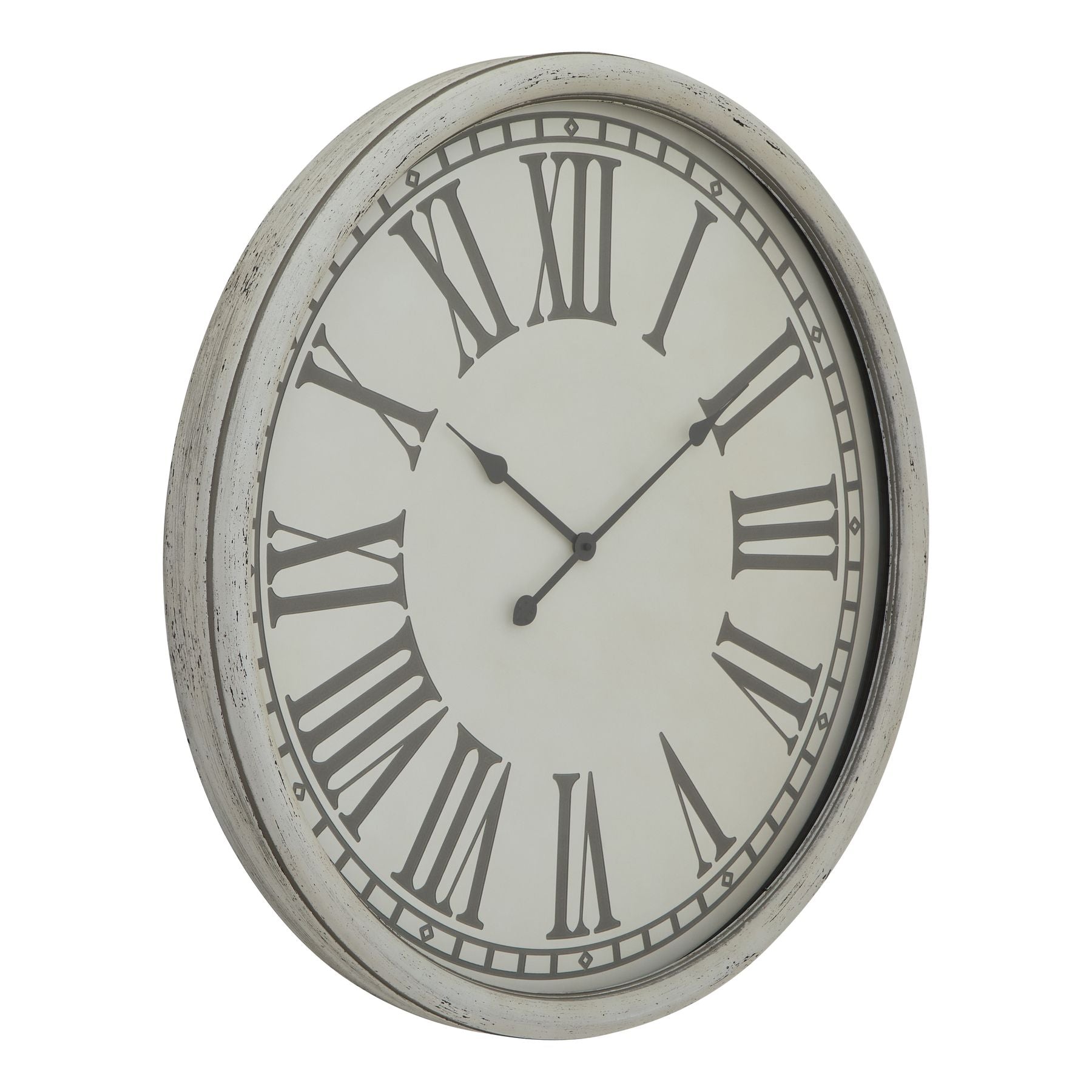 Embossed Wall Clock With Glass 80cm