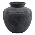Amalfi Large Grey  Water Pot - Rustic Mediterranean Vase