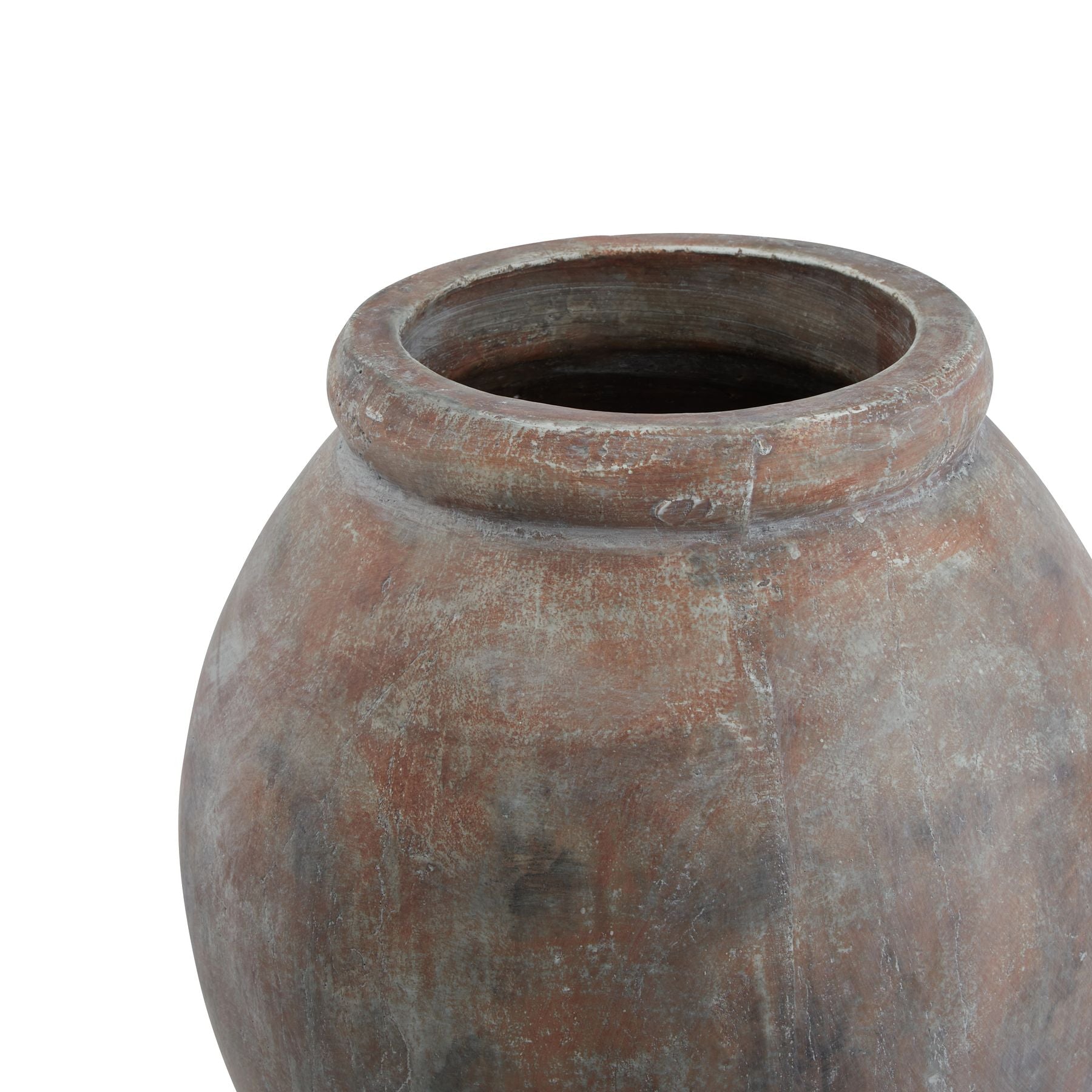 Mediterranean Brown Ceramic Planter – Jar-Shaped Decorative Vase