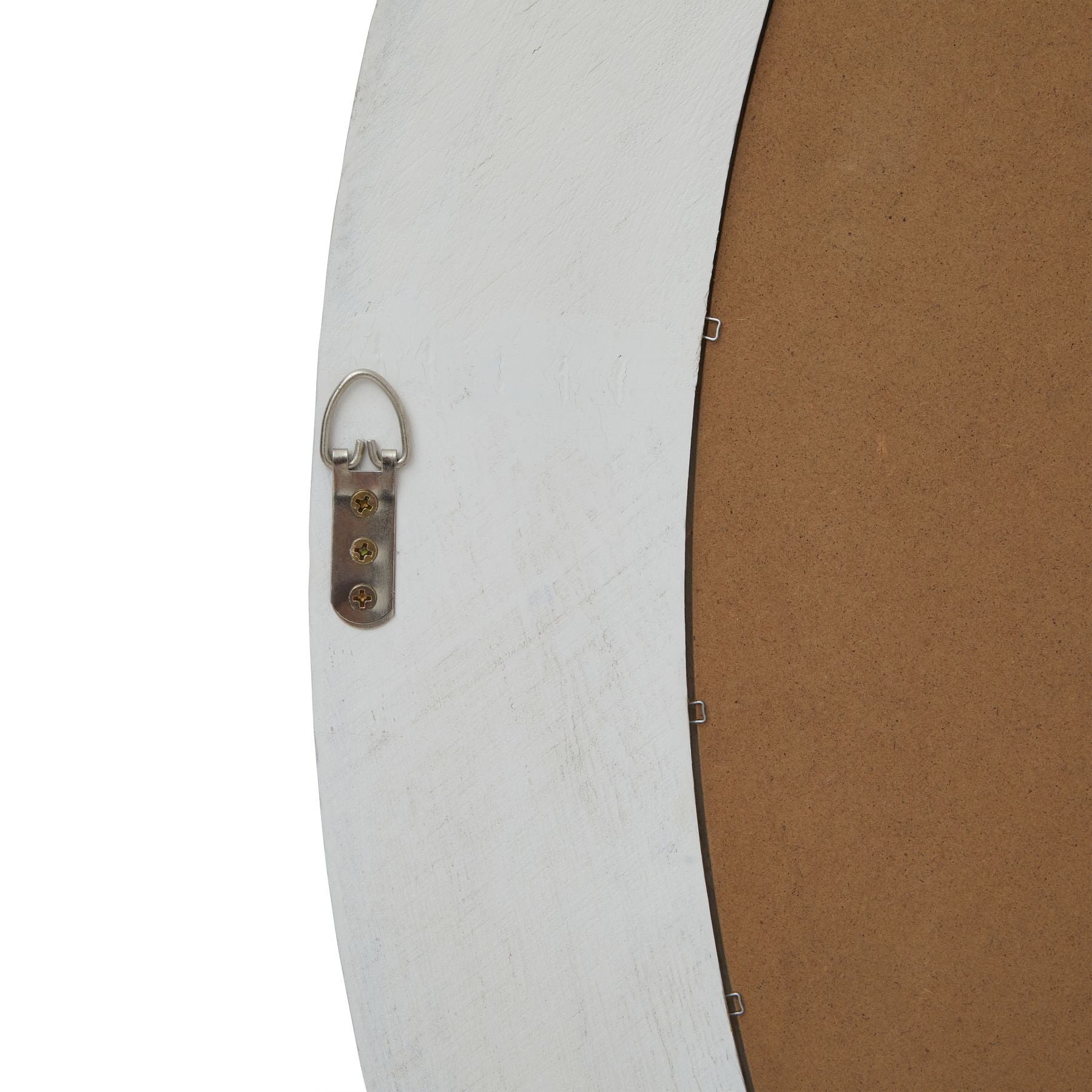 Washed Wood Round Framed Large Mirror 120cm