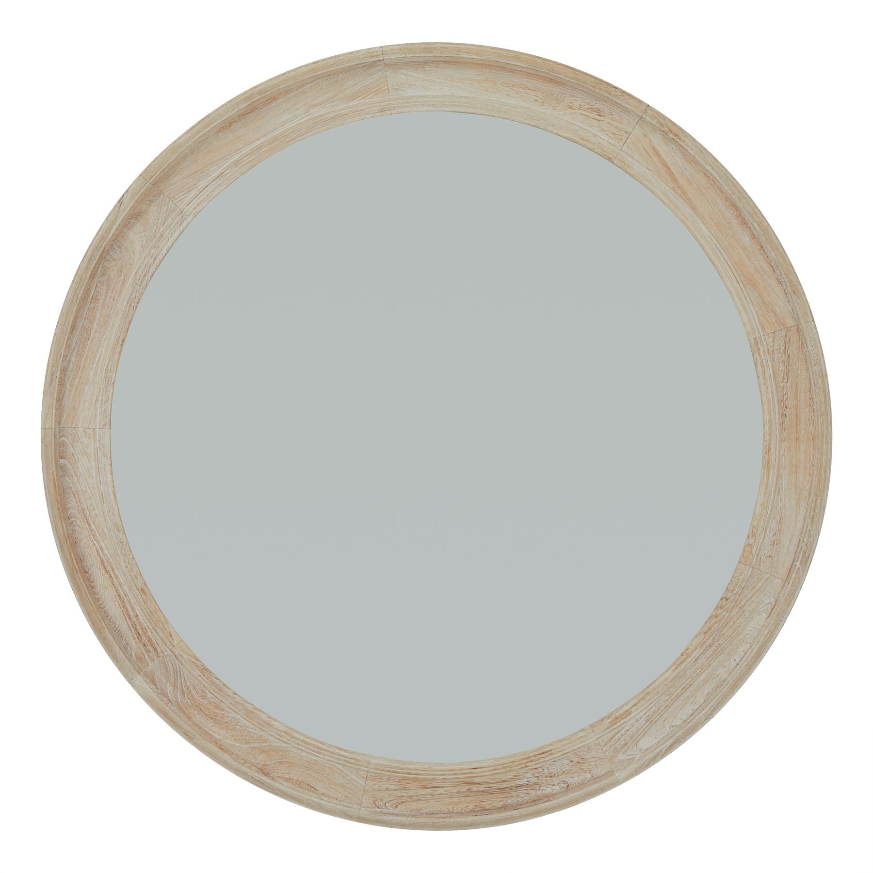 Washed Wood Round Framed Large Mirror - high quality decorative mirror