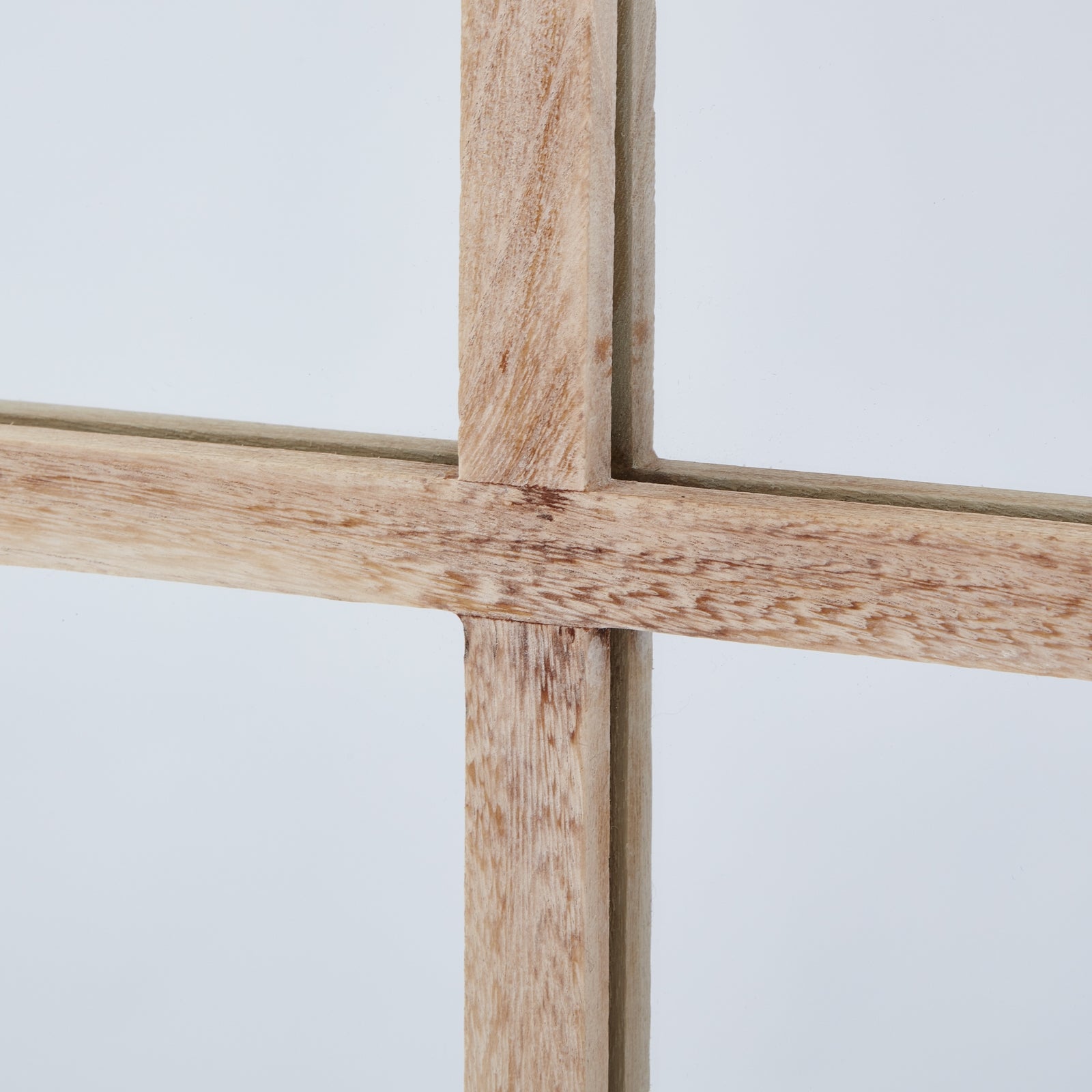 Washed Wood Large Window Mirror Weather-worn wood Multi-functional