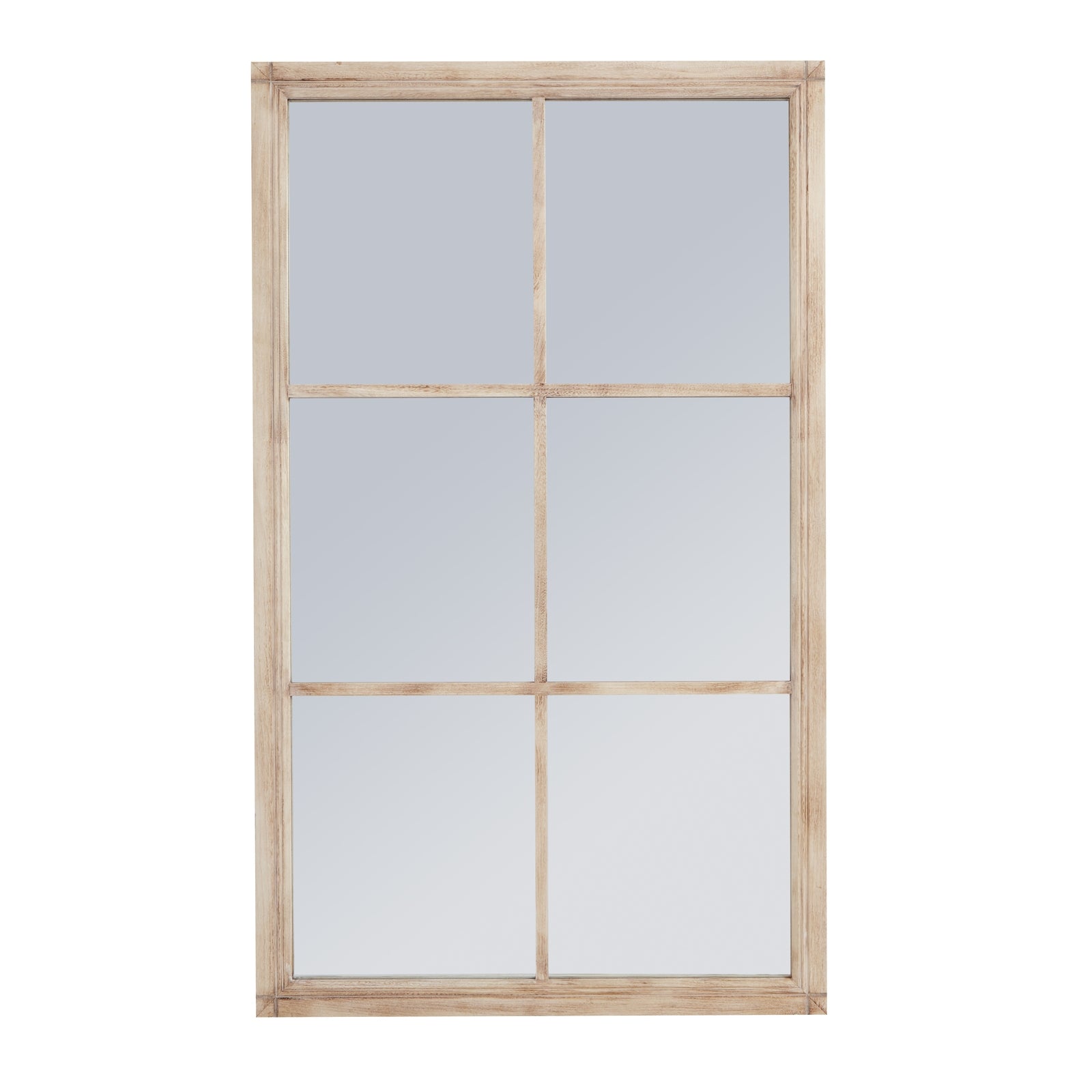 Washed Wood Large Window Mirror - high quality decorative mirror
