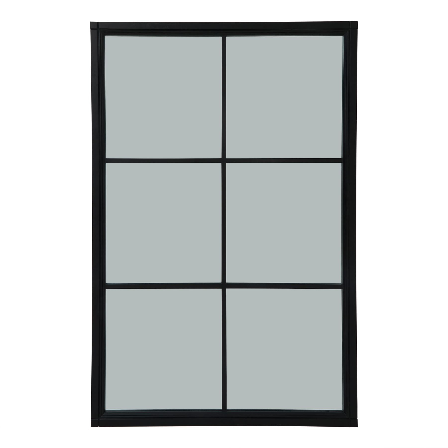 Black Wood XL Window Mirror - high quality decorative mirror