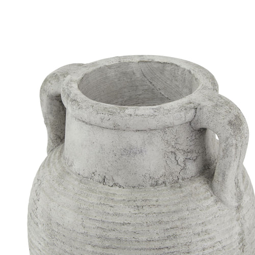 Athena Stone Amphora Pot – Weathered Grey Mediterranean Vessel