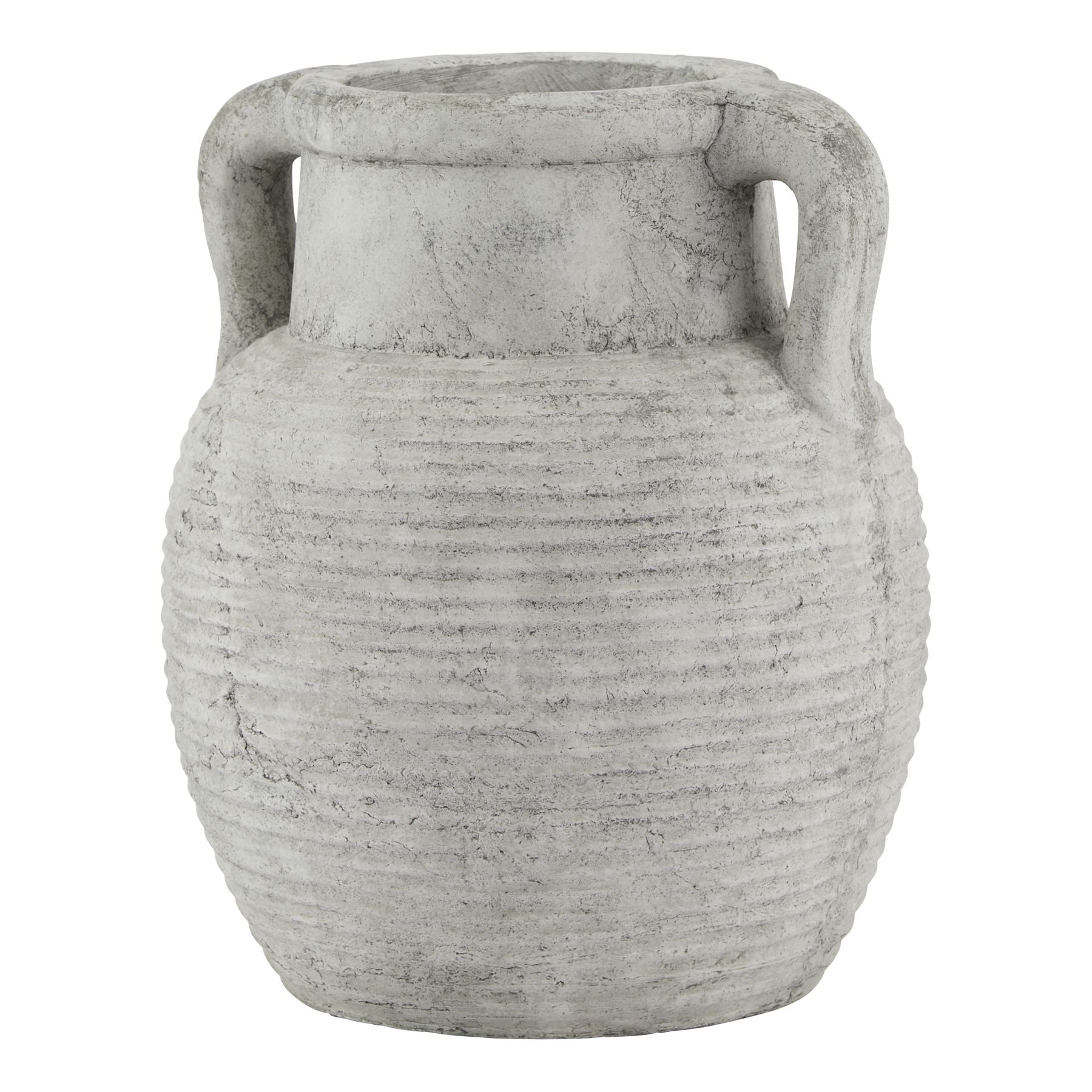 Athena Stone Amphora Pot – Weathered Grey Mediterranean Vessel