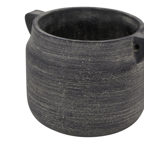 Amalfi Grey Hydria Pot – Mediterranean Weathered Stone Decorative Vessel
