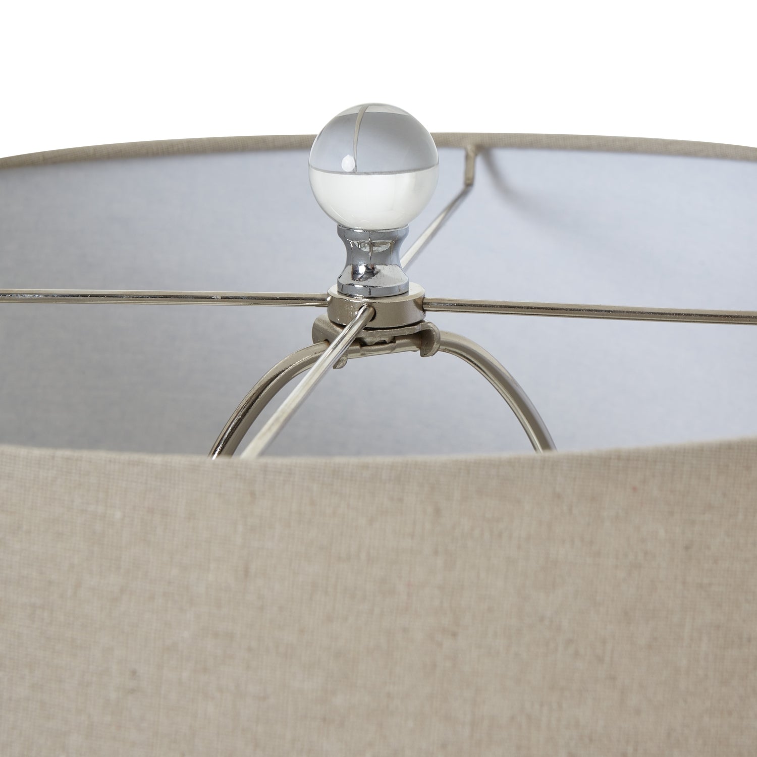 Grey Shadows Table Lamp with Ombre Glass Base & Linen Shade