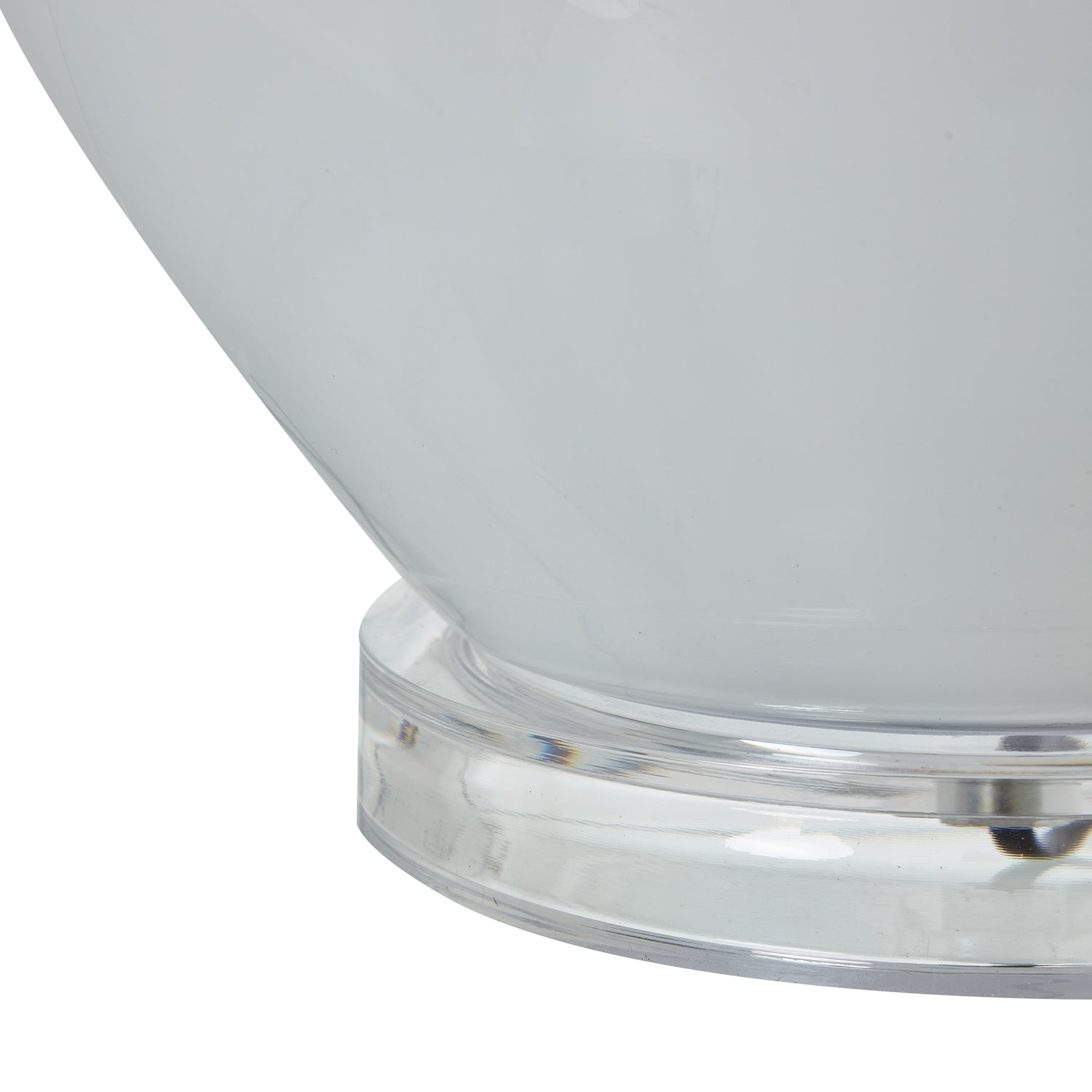 Grey Shadows Table Lamp with Ombre Glass Base & Linen Shade