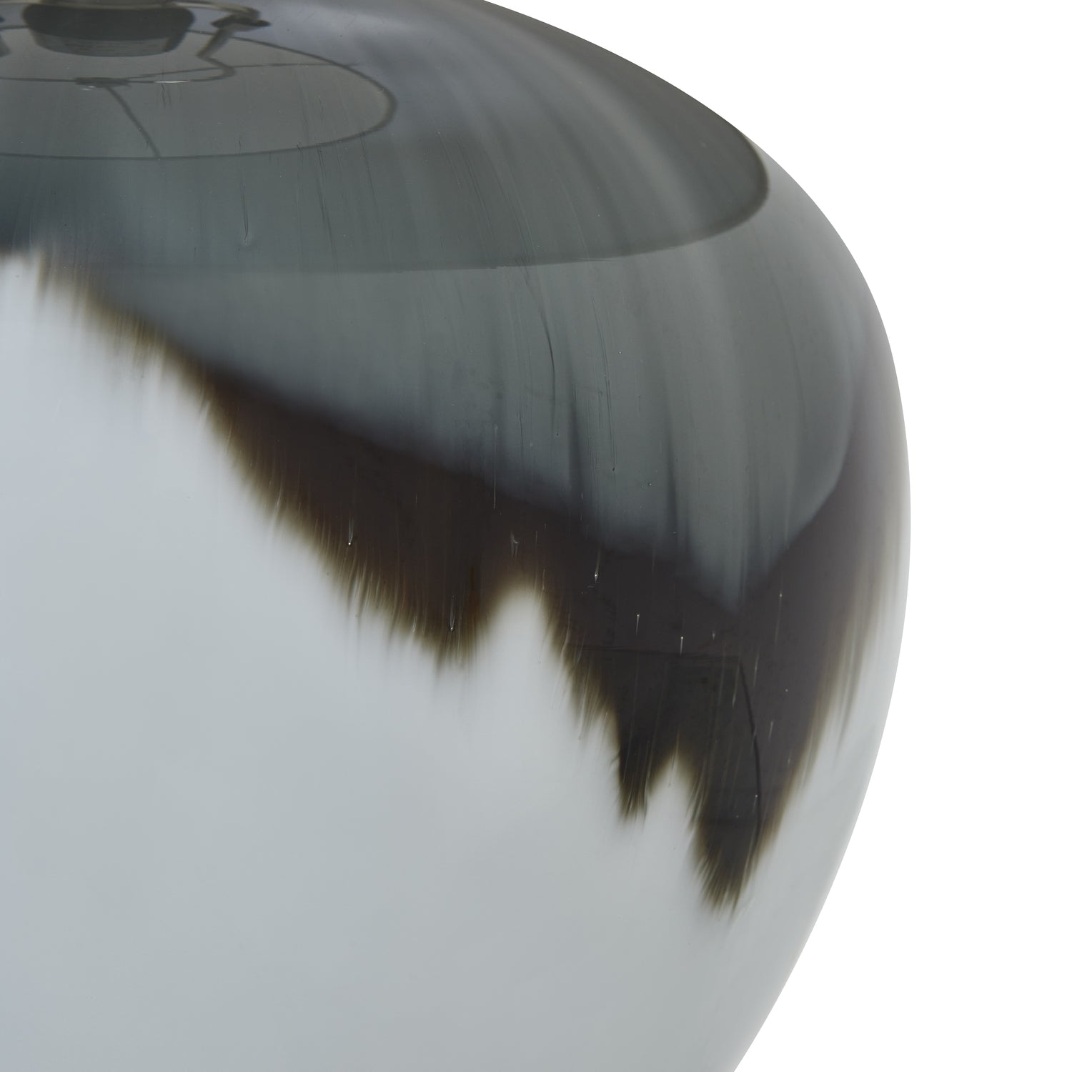 Grey Ombre Glass Table Lamp – Charcoal to Mist Gradient with Warm Glow - 50cm