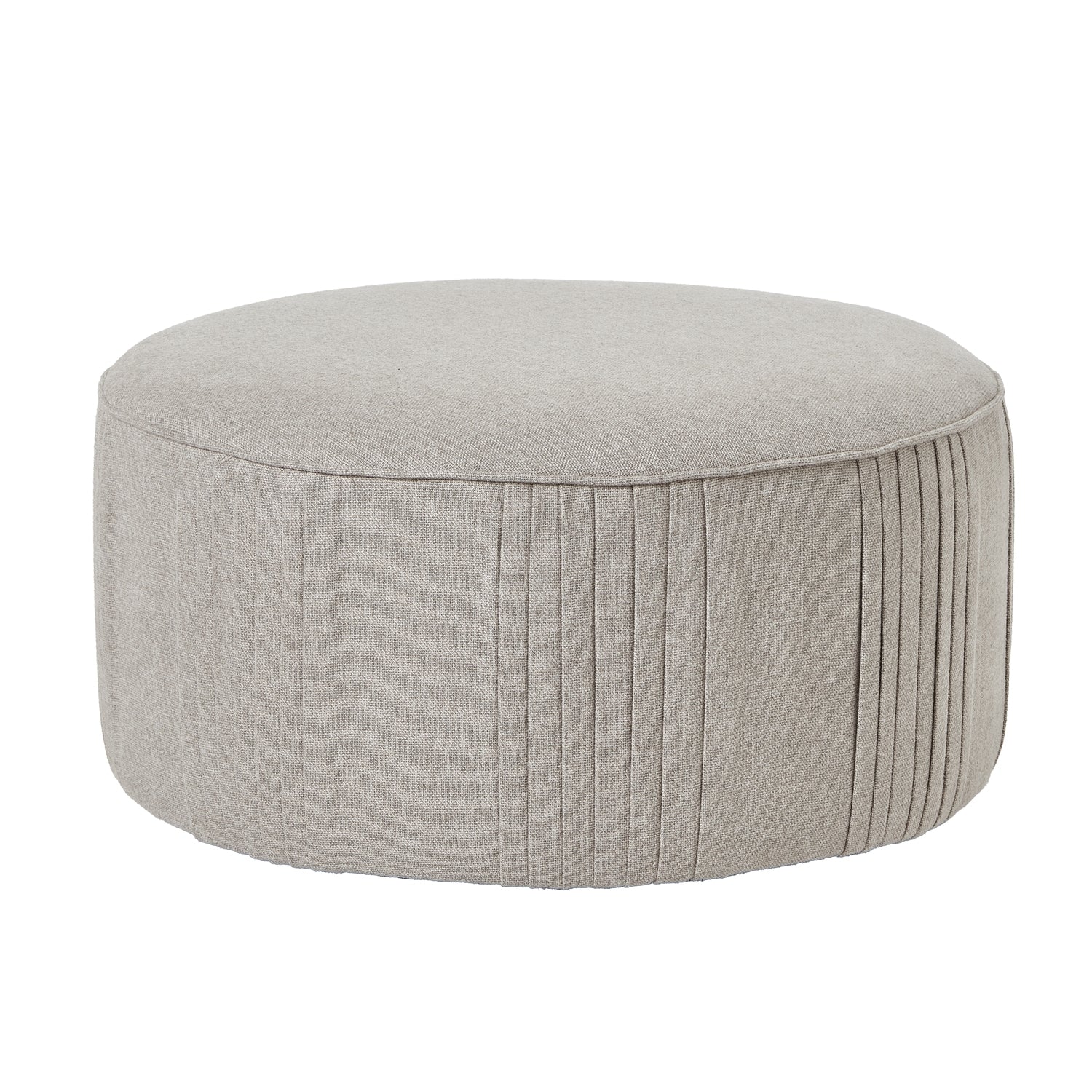 Lily Swivel Ottoman – Oatmeal Twill Upholstered Footrest