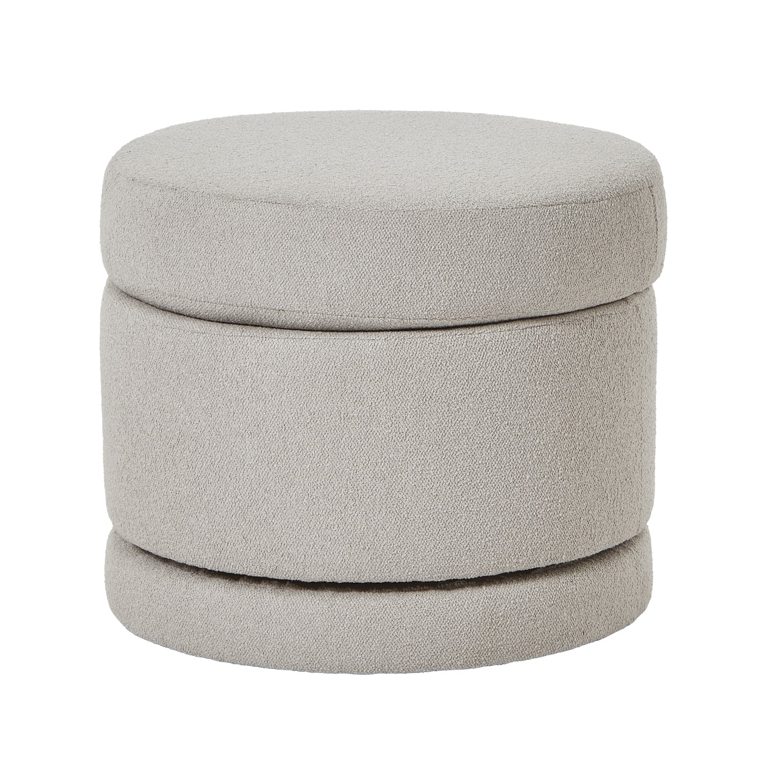 Aspen Swivel Ottoman – Plush Neutral Upholstered Footrest