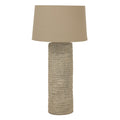 Tall Tuscan Grey Ceramic Table Lamp – 83cm Architectural Design