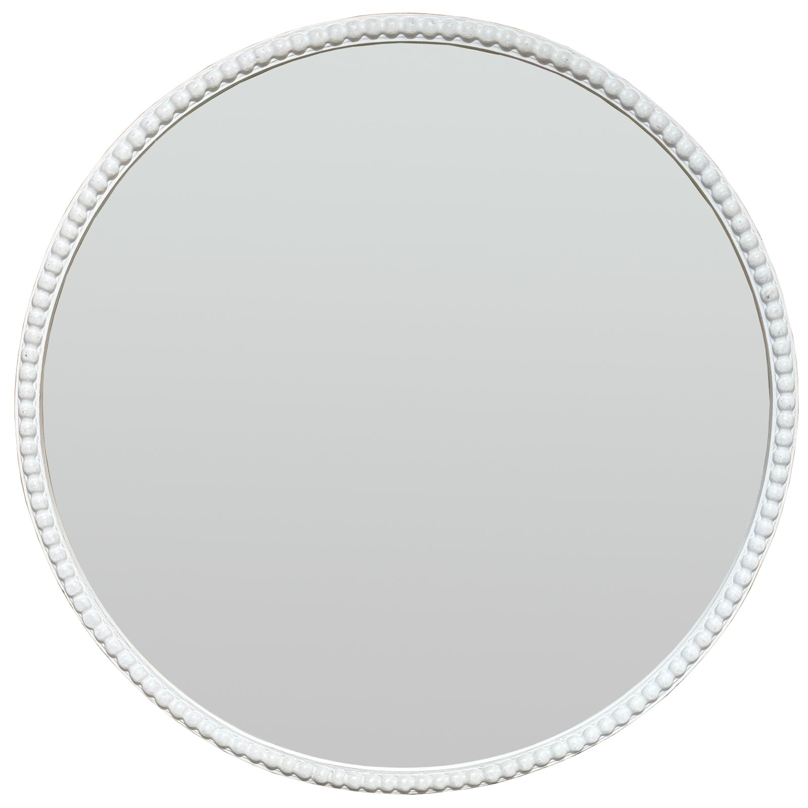 Washed Wood Framed Beaded Mirror - high quality decorative mirror