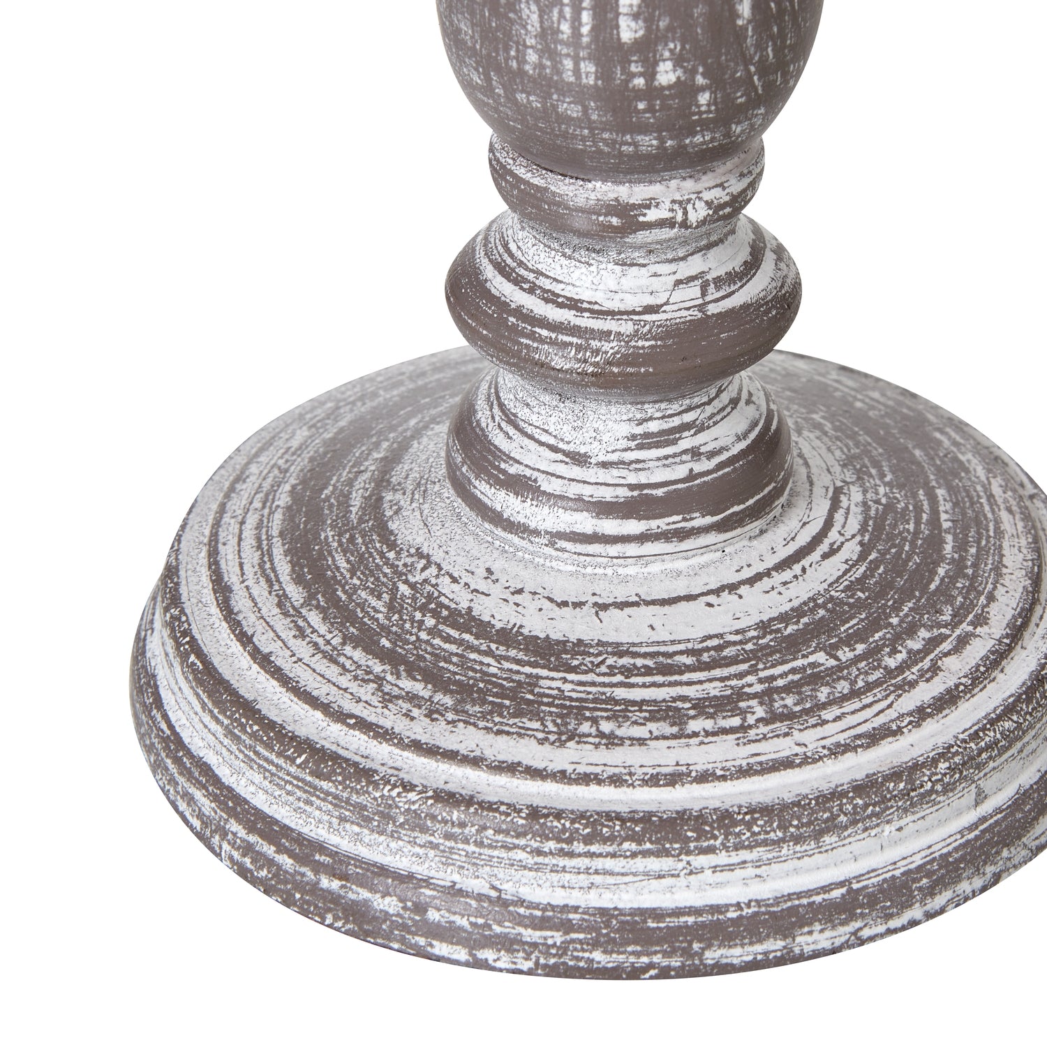 Rustic Weathered Setia Column Table Lamp with Natural Linen Shade – Gray Wash Finish