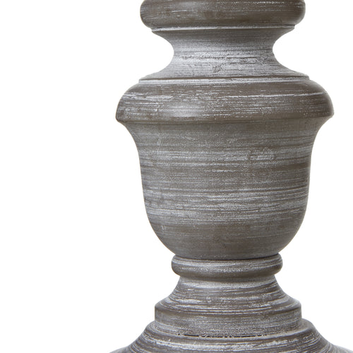 Belluno Urn Table Lamp – Distressed Base with Linen Shade