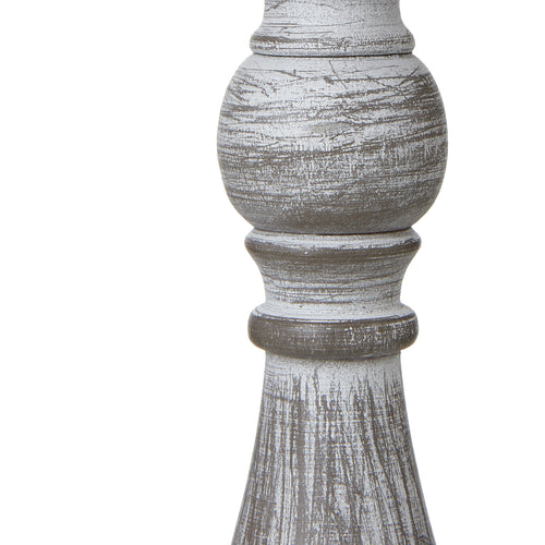 Augusta Column Table Lamp – Classic Carved Base with Linen Shade