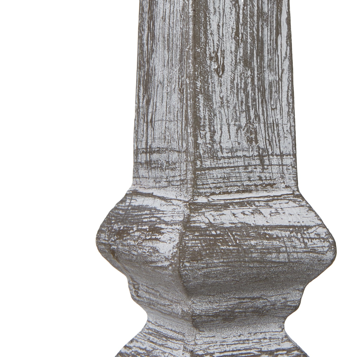 Capsa Column Table Lamp – Distressed Base with Linen Shade