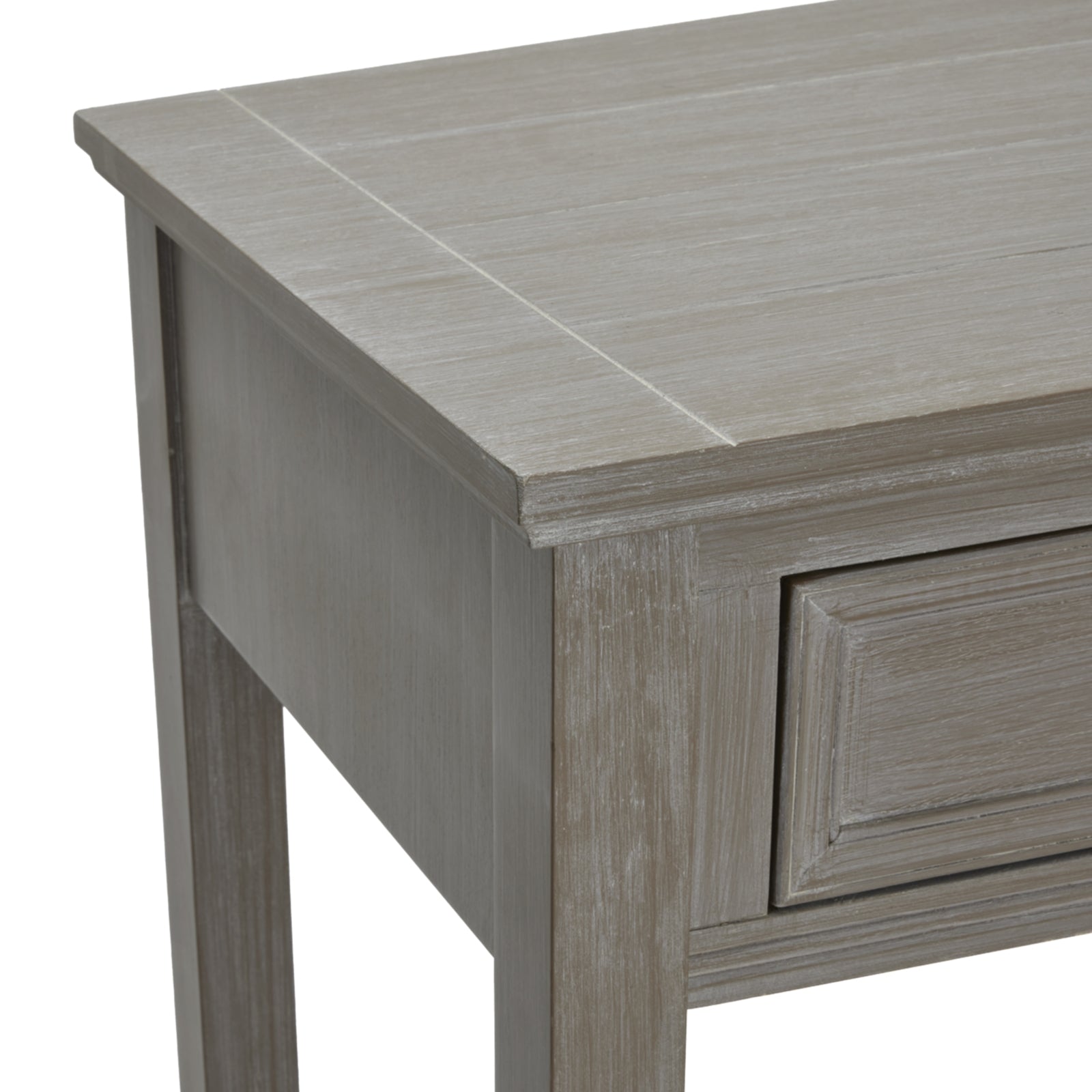The Serene Collection Four Drawer Console Table - Distressed Grey Elegant Storage for Living Room