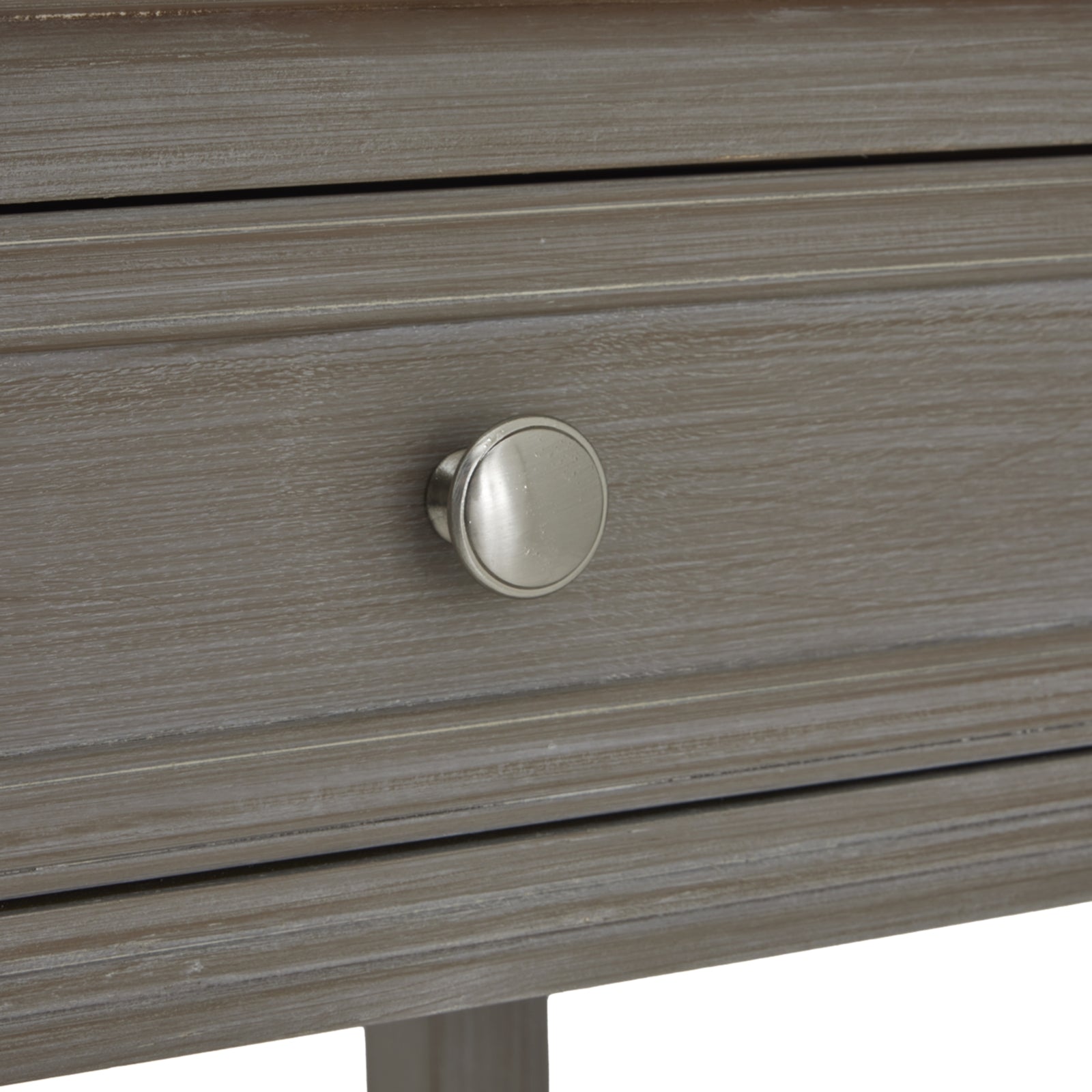 The Serene Collection Four Drawer Console Table - Distressed Grey Elegant Storage for Living Room
