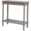 Serene Grey Console Table Rattan Weave Slim Hallway Sideboard Modern Scandi Unit