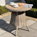 Amalfi Collection Outdoor Bistro Table – Wood Top, Weather-Resistant