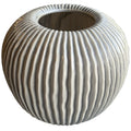 Pallida Large Striped Vase – Contemporary Ceramic Centrepiece