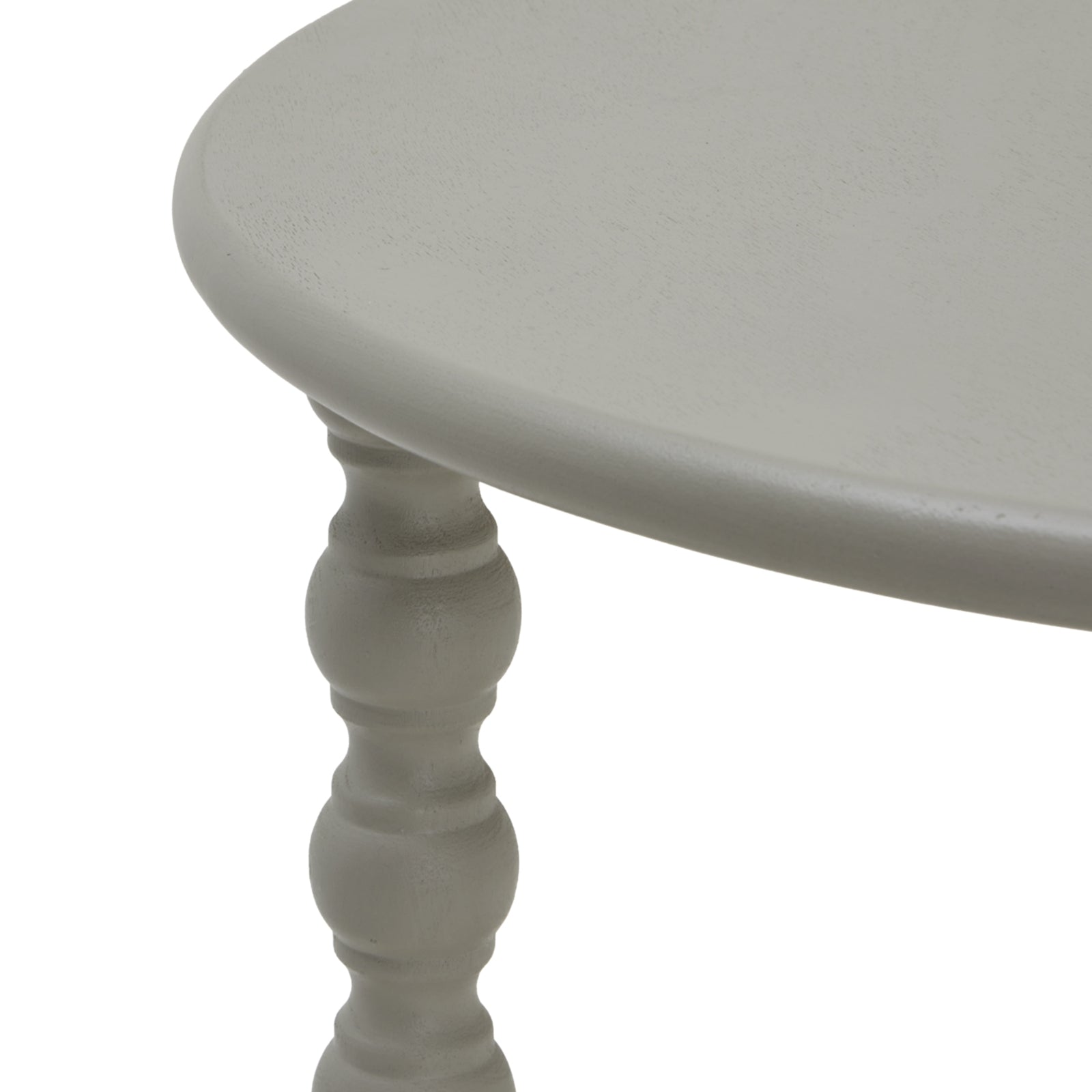 Camden Round Side Table | Grey Circular Wood Accent Table