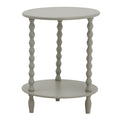 Camden Round Side Table | Grey Circular Wood Accent Table
