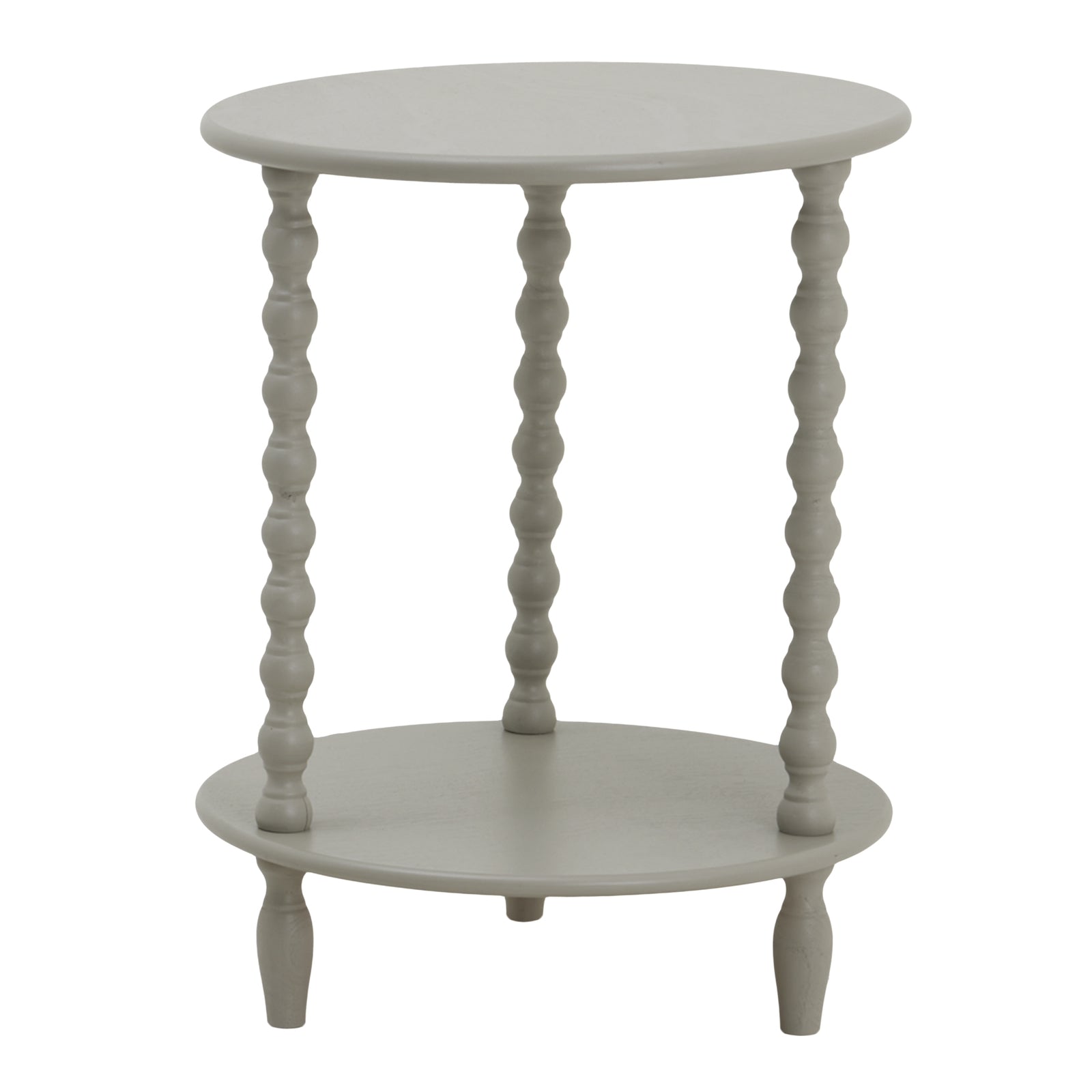 Camden Round Side Table | Grey Circular Wood Accent Table
