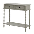 Camden Large Two-Drawer Console Table | Grey Wood Hallway Table