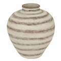 Ravello Large Amphora Vase – Striped Ceramic Decorative Accent