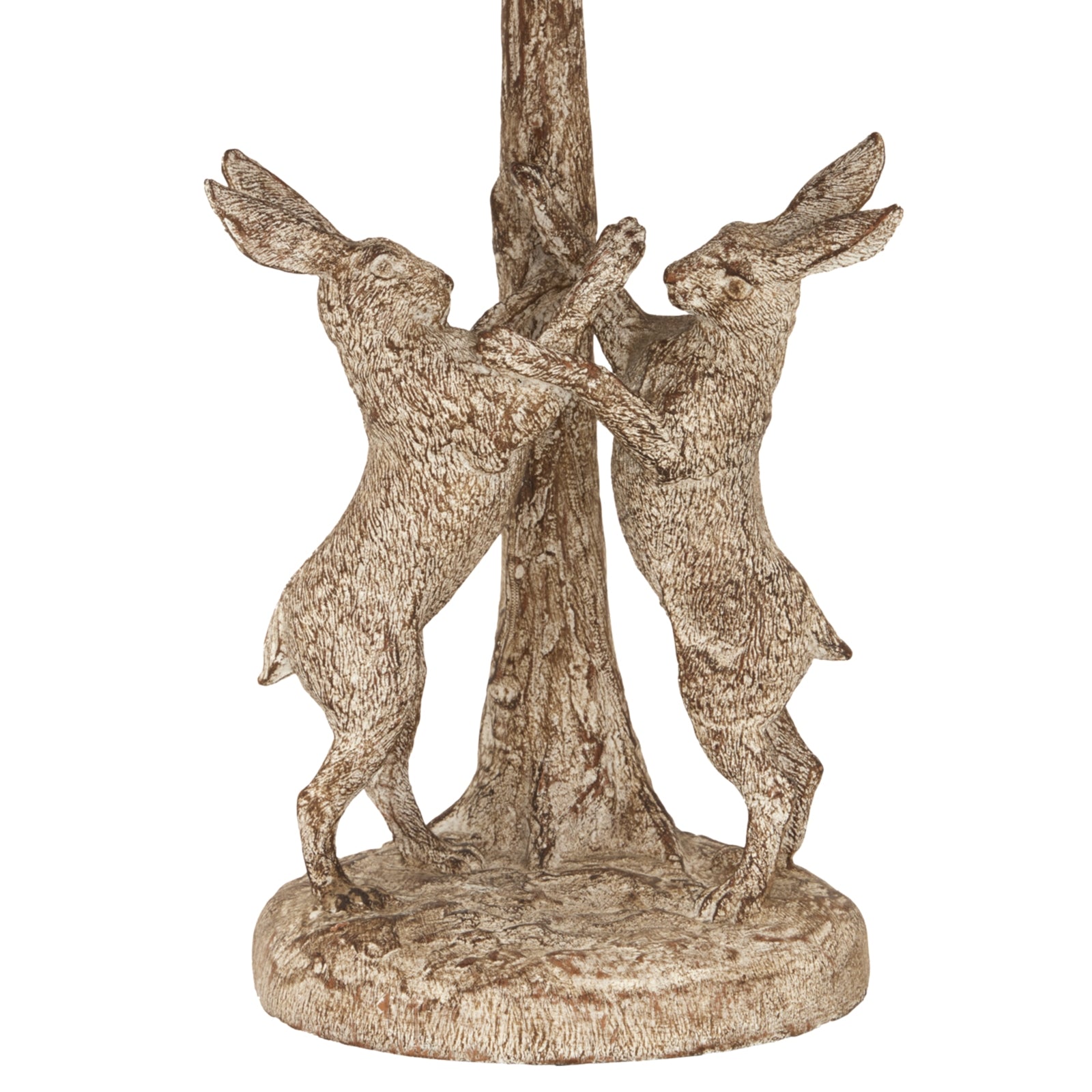 Marching Hares Table Lamp – Stonewashed Finish with Linen Shade | Wildlife-Inspired Lighting