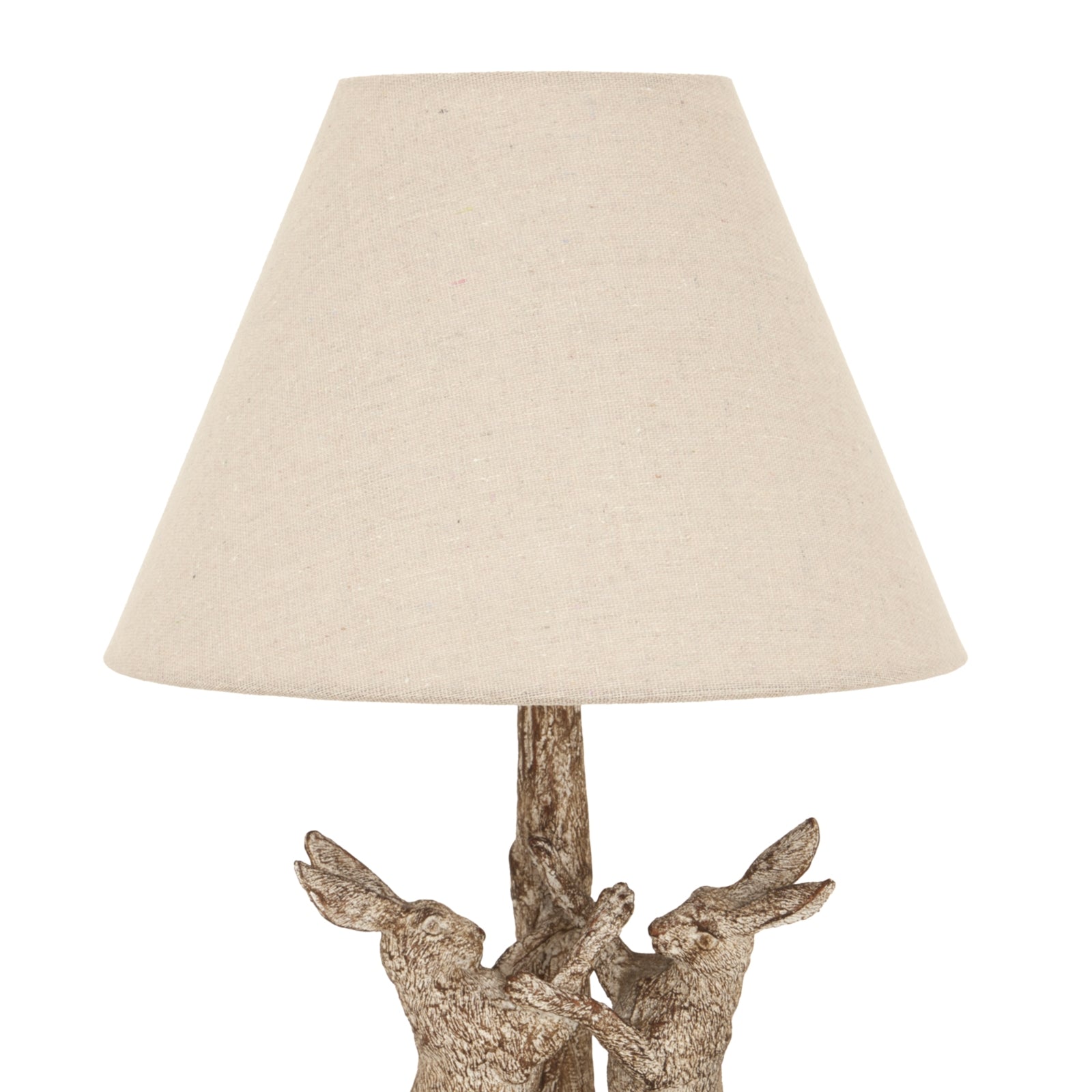 Marching Hares Table Lamp – Stonewashed Finish with Linen Shade | Wildlife-Inspired Lighting