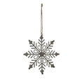 Rustic Hanging Gem Snowflake Decoration