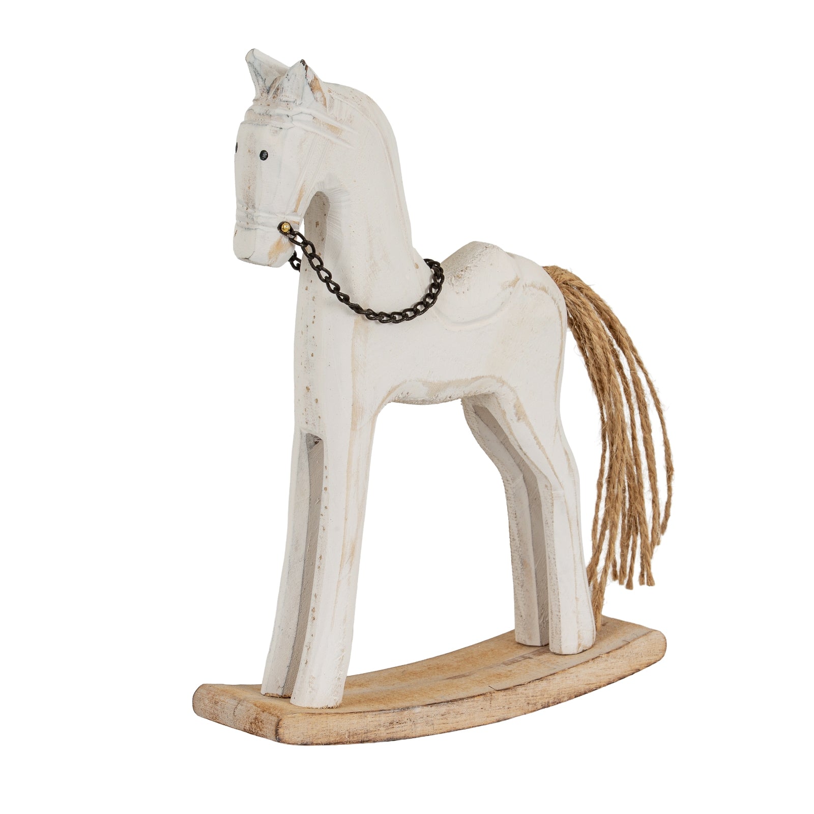 Whitewashed Rustic Rocking Horse – GRANDSTELLIS
