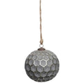 Grey Metallic Collection Large Honey Combe Bauble