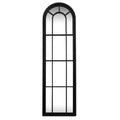 Black Wood Tall Arched Window Mirror - high quality decorative mirror