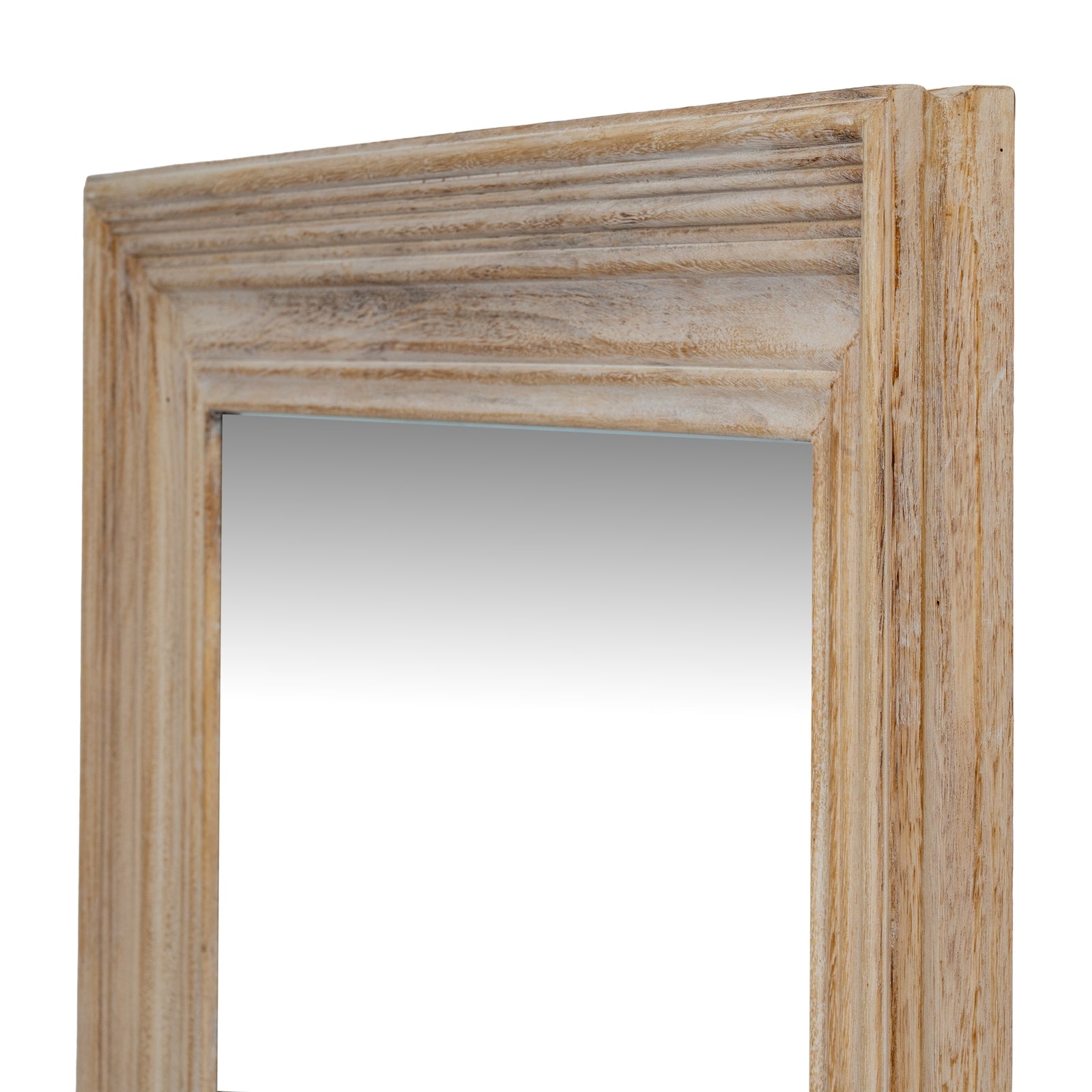 Washed Wood Medium Framed Mirror 150cm Natural grain