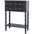 Contour Collection 4 Drawer Side Table – Elegant Storage with Textural Contrast Console