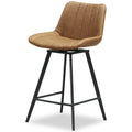 Malmo Tan Swivel Bar Stool – Upholstered Comfortable Seating