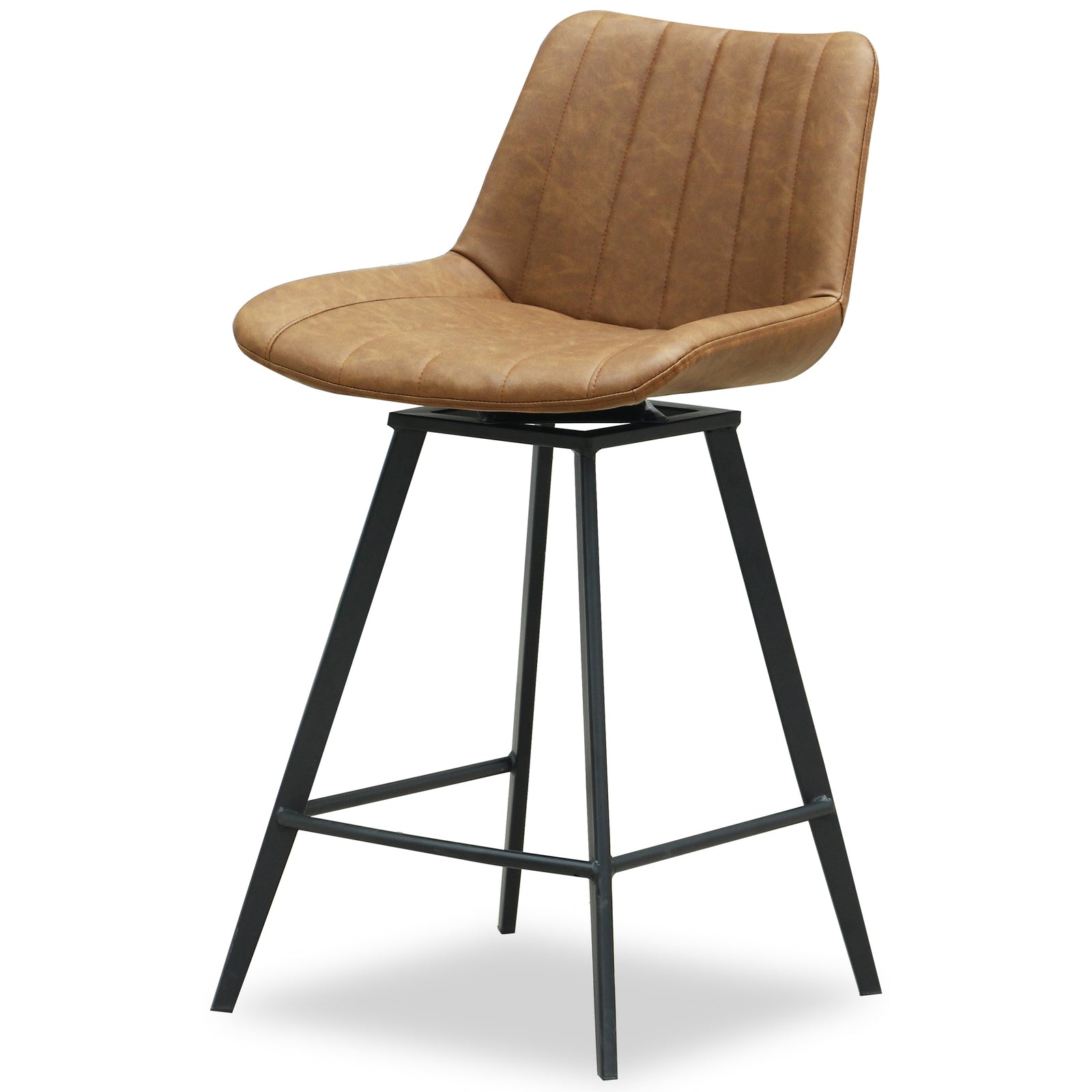 Malmo Tan Swivel Bar Stool – Upholstered Comfortable Seating