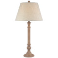 Solenne Table Lamp – Cylindrical Edged Linen Shade with Sculpted Base - 79cm