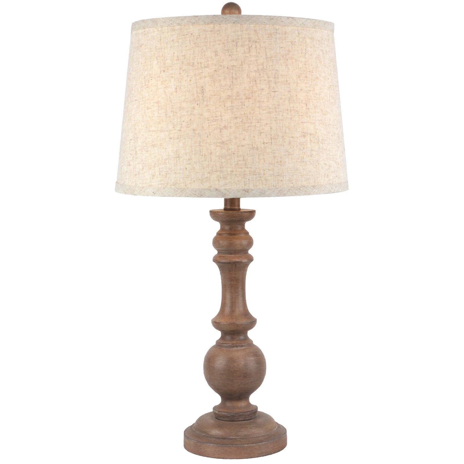 Seraphia Table Lamp – Neutral Edged Linen Shade with Textured Base 70cm